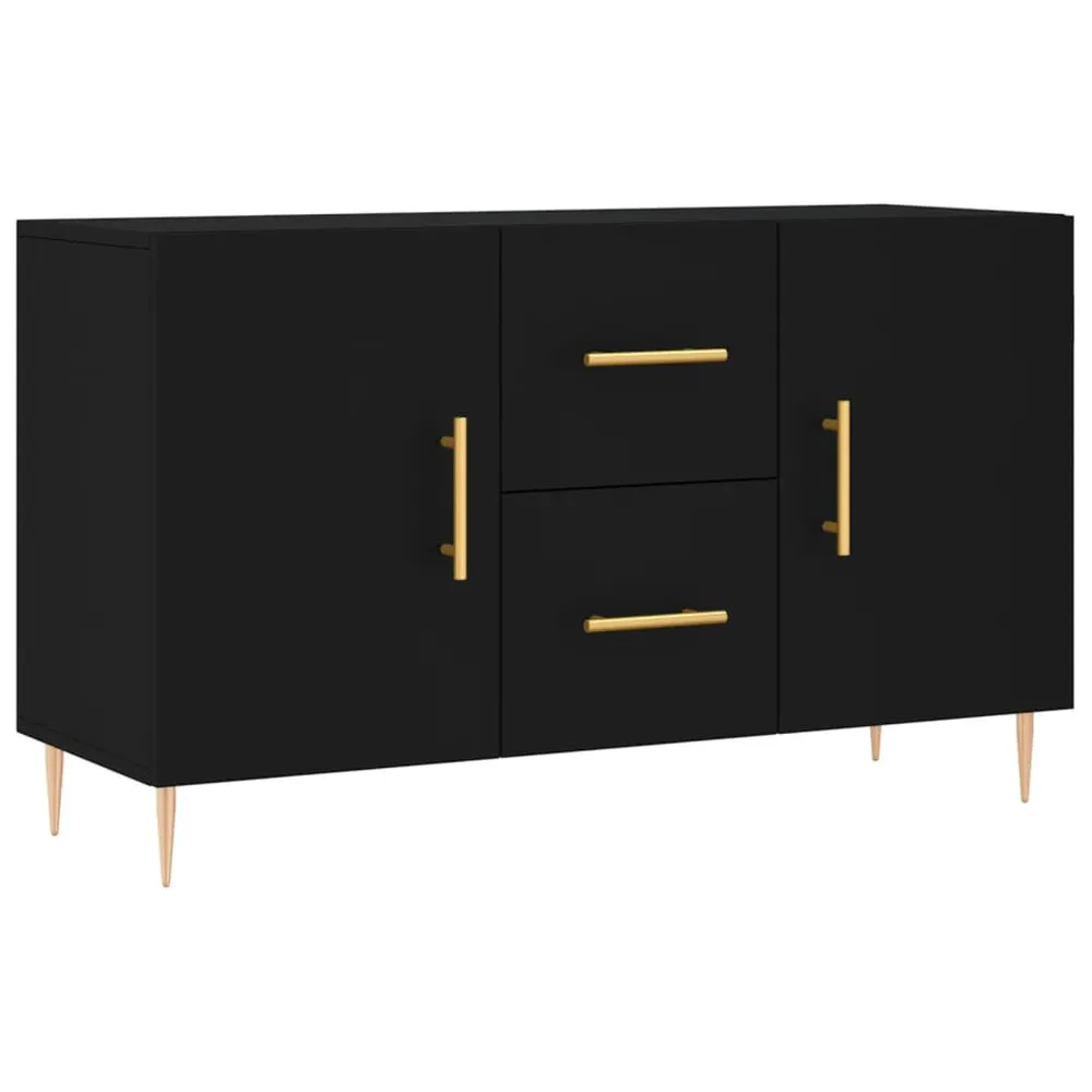 Credenza Nera 100x36x60 cm Legno Multistrato
