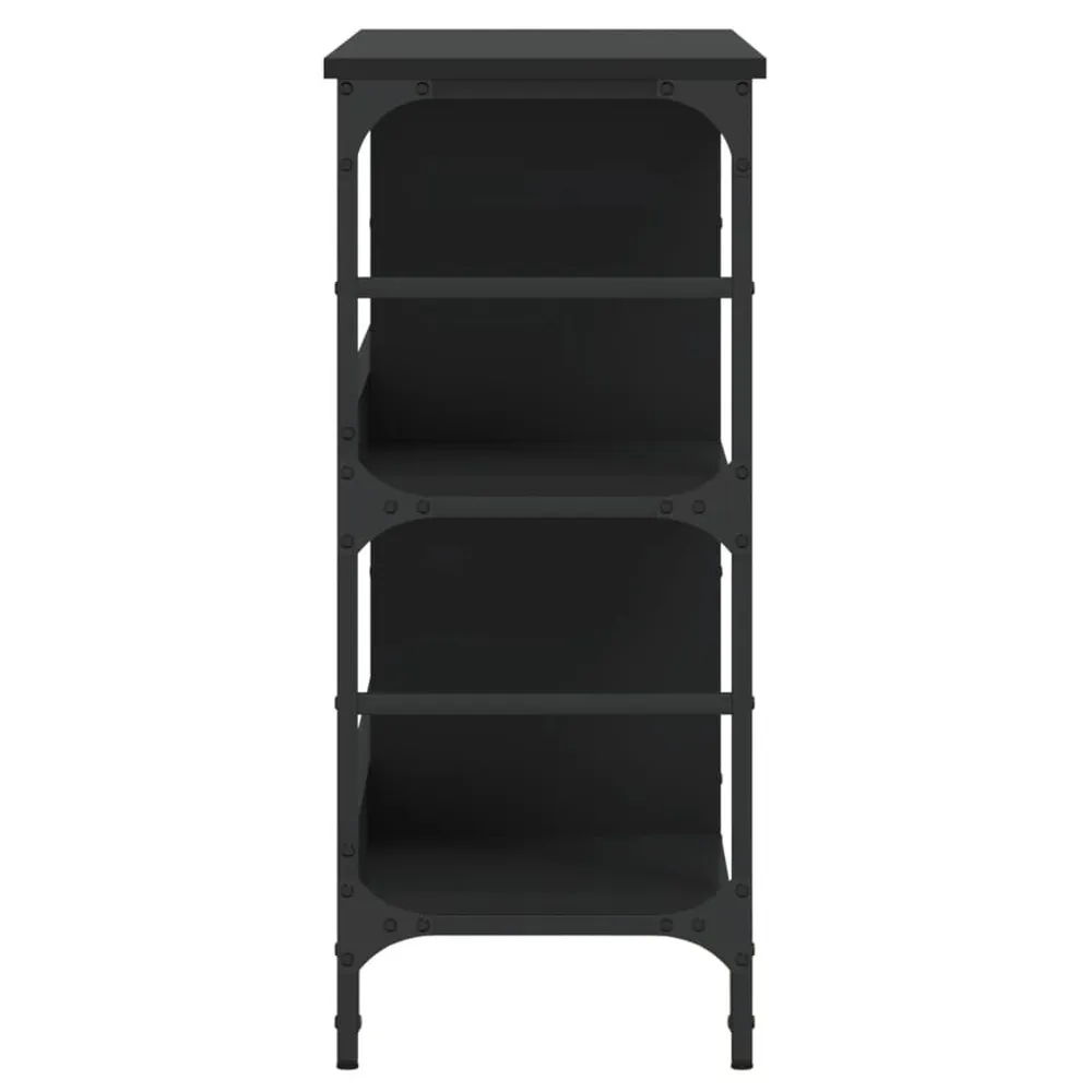 Credenza Nera 102x32x73,5 cm Legno Multistrato