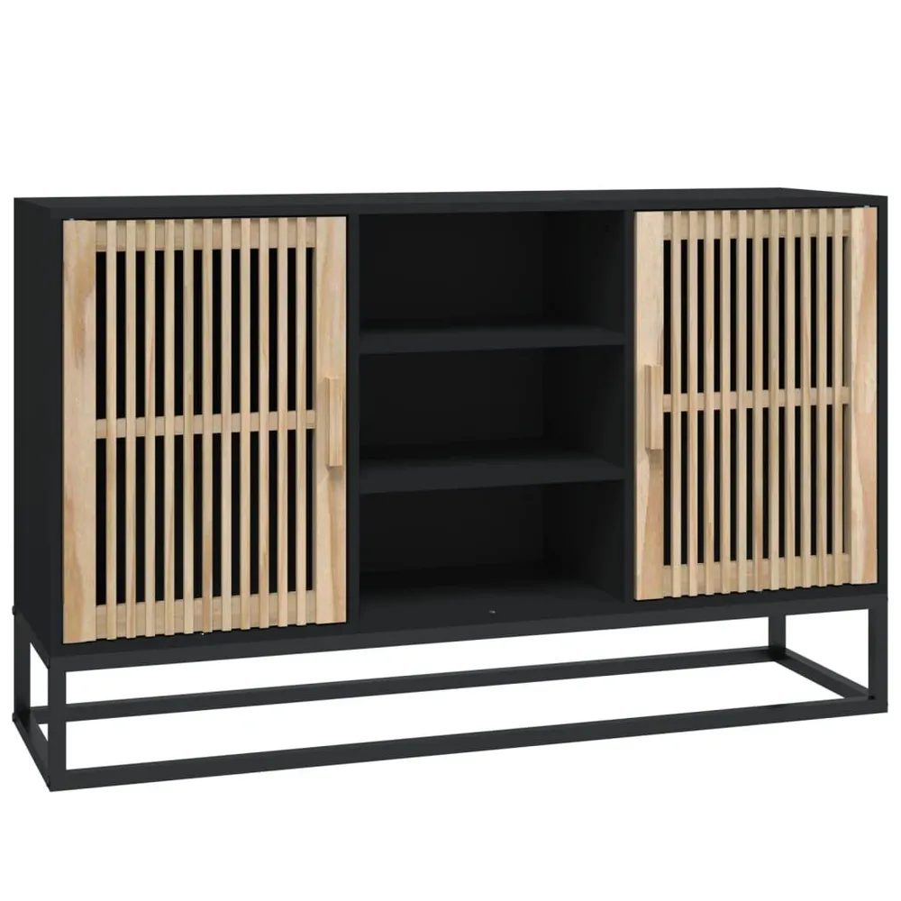 Credenza Nera 105x30x65 cm Legno Multistrato