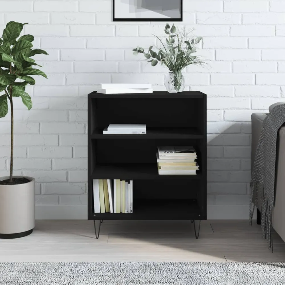 Credenza Nera 57x35x70 cm Legno Multistrato