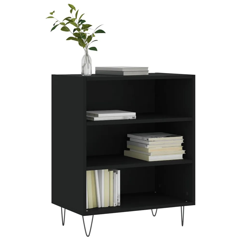 Credenza Nera 57x35x70 cm Legno Multistrato