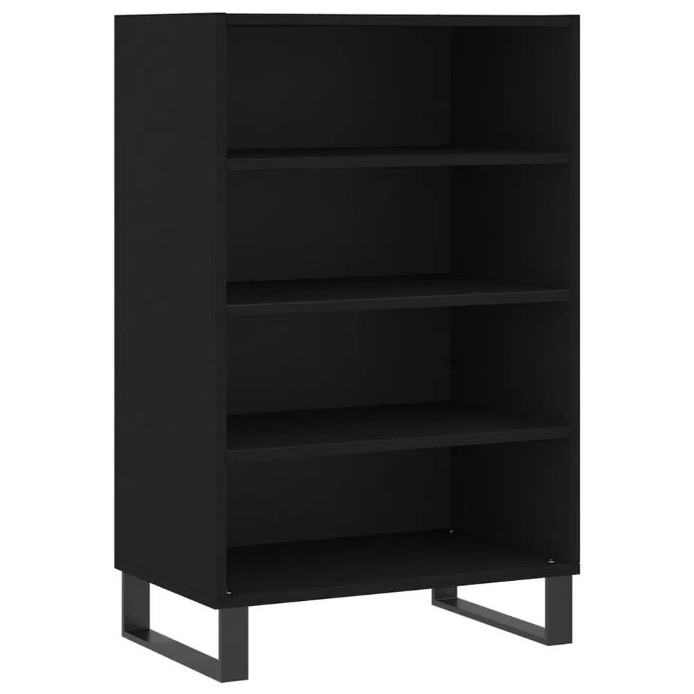 Credenza Nera 57x35x90 cm Legno Multistrato