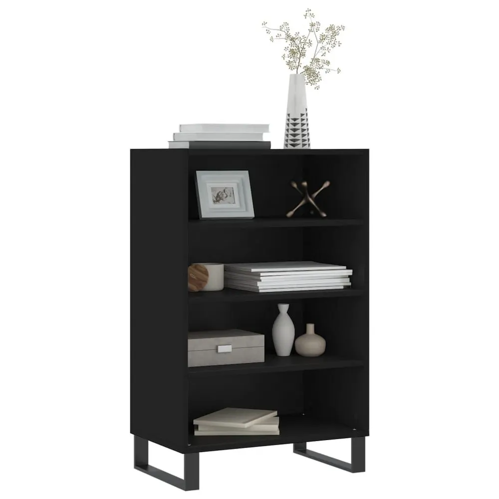 Credenza Nera 57x35x90 cm Legno Multistrato