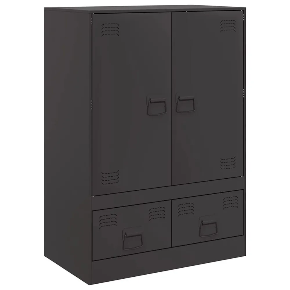 Credenza Nera 67x39x95 cm Acciaio