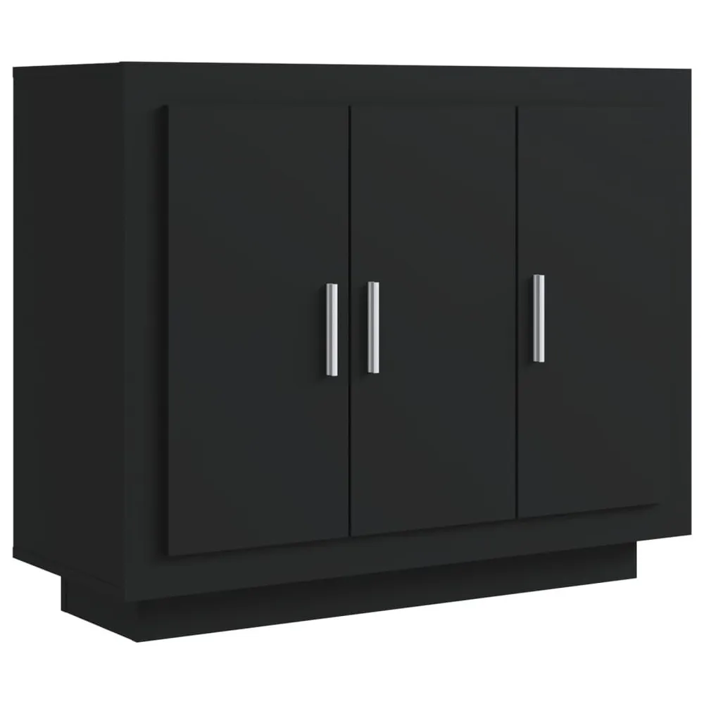 Credenza Nera 92x35x75 cm Legno Multistrato