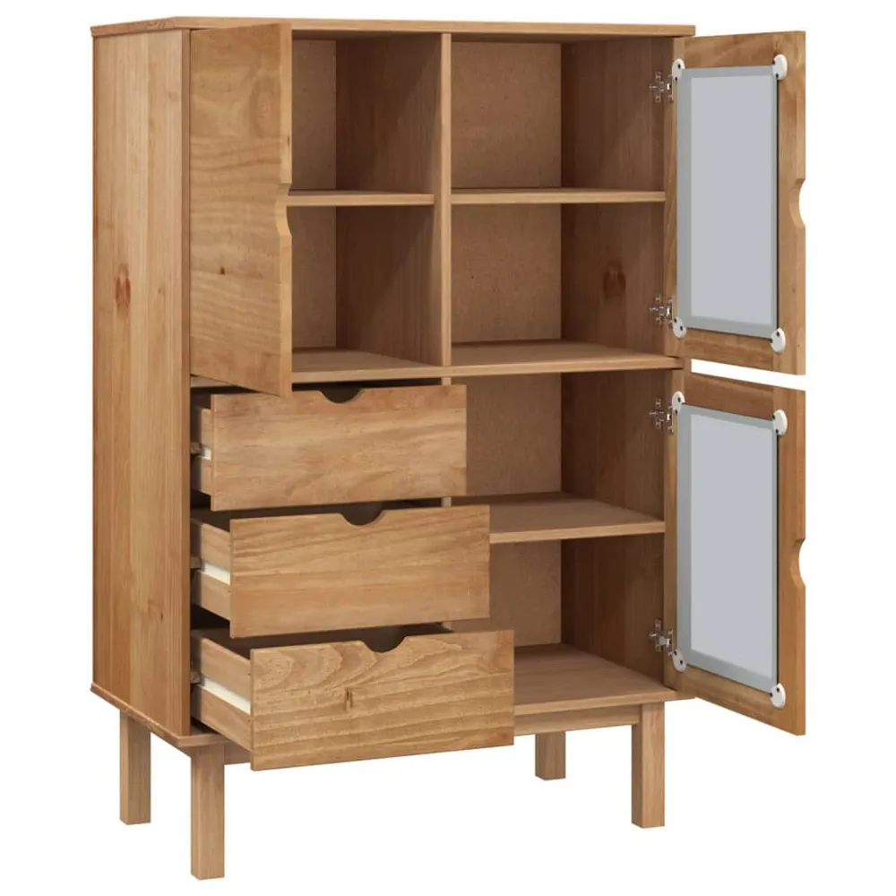 Credenza OTTA 85x43x125 cm Legno Massello di Pino