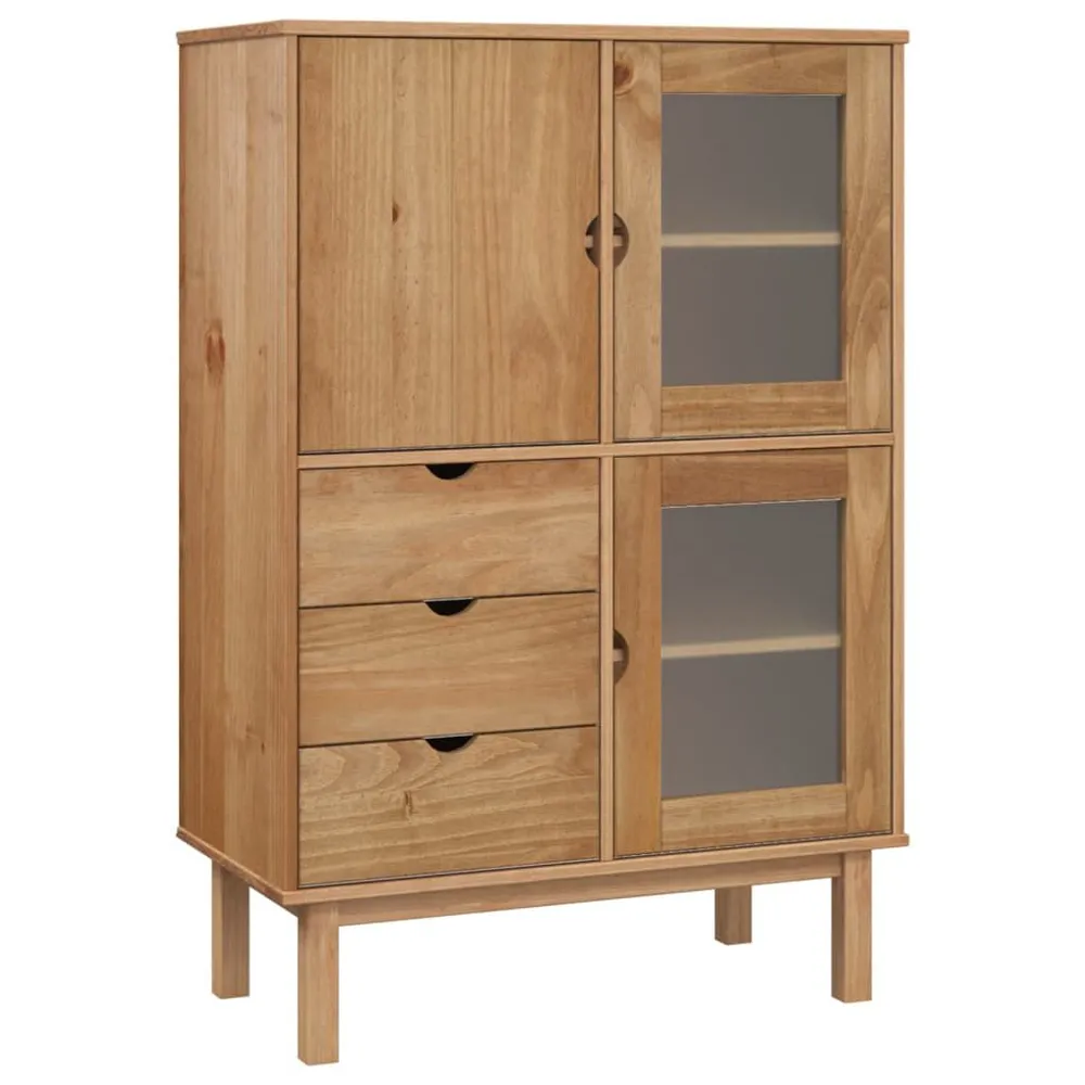 Credenza OTTA 85x43x125 cm Legno Massello di Pino