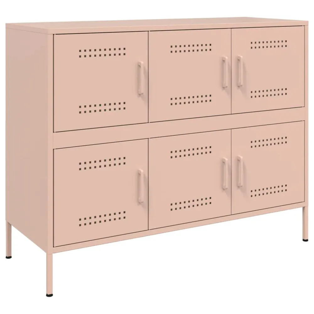 Credenza Rosa 100,5x39x79 cm Acciaio