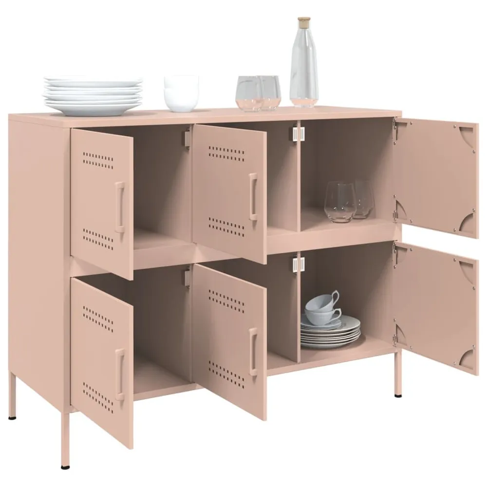 Credenza Rosa 100,5x39x79 cm Acciaio