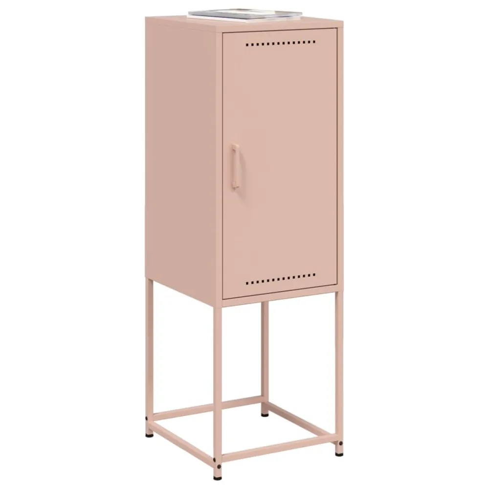 Credenza Rosa 36x39x107 cm Acciaio Noce Naturale