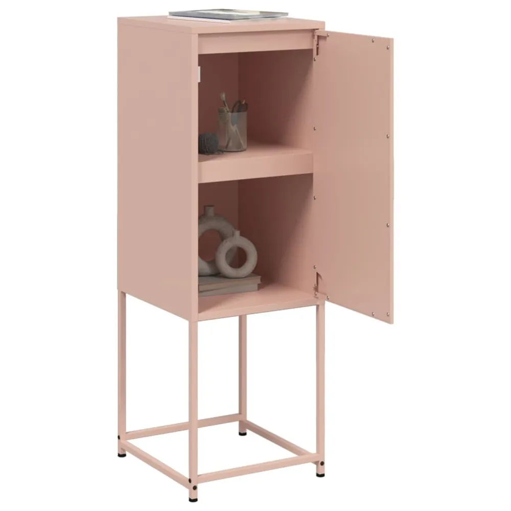 Credenza Rosa 36x39x107 cm Acciaio Noce Naturale