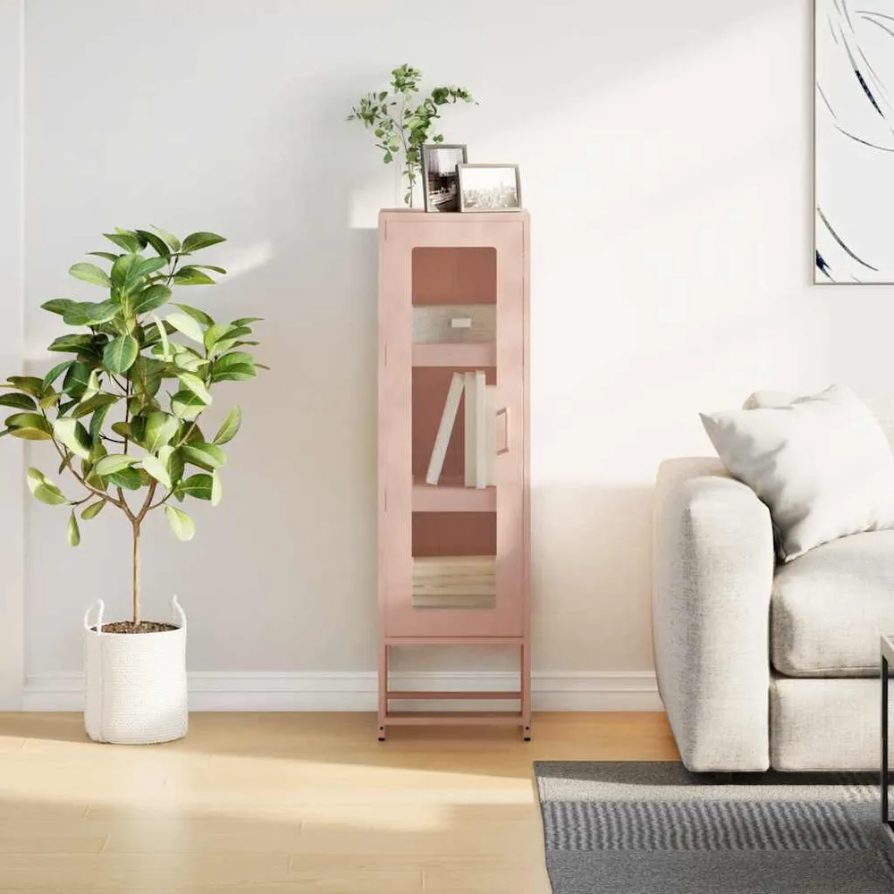 Credenza Rosa 36x39x123 cm Acciaio Laminato Gelido