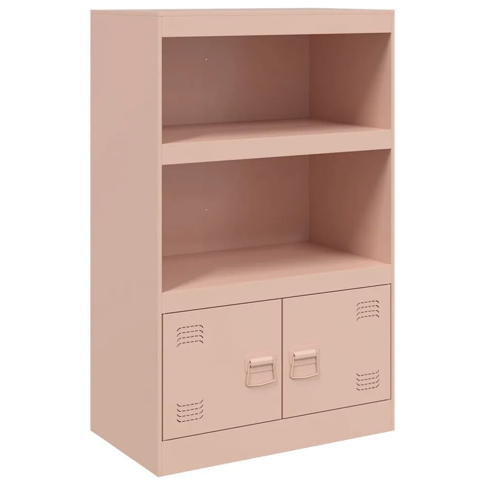 Credenza Rosa 67x39x107 cm Acciaio | Resistente all'Umidità e ai Graffi