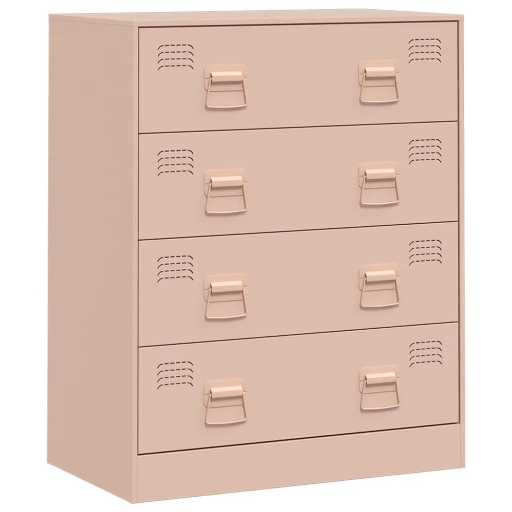 Credenza Rosa 67x39x83 cm Acciaio Made Italy