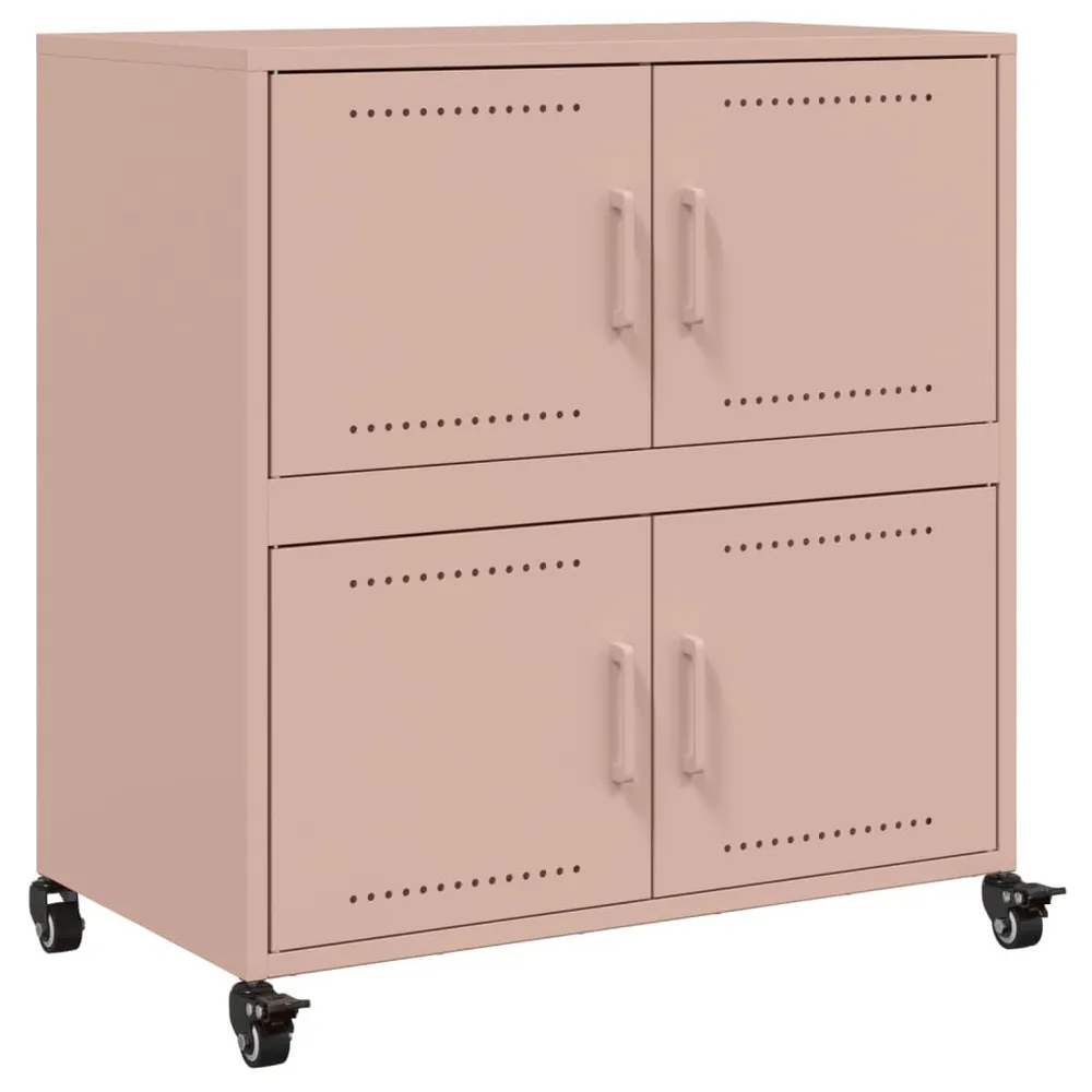 Credenza Rosa 68x39x72 cm Acciaio