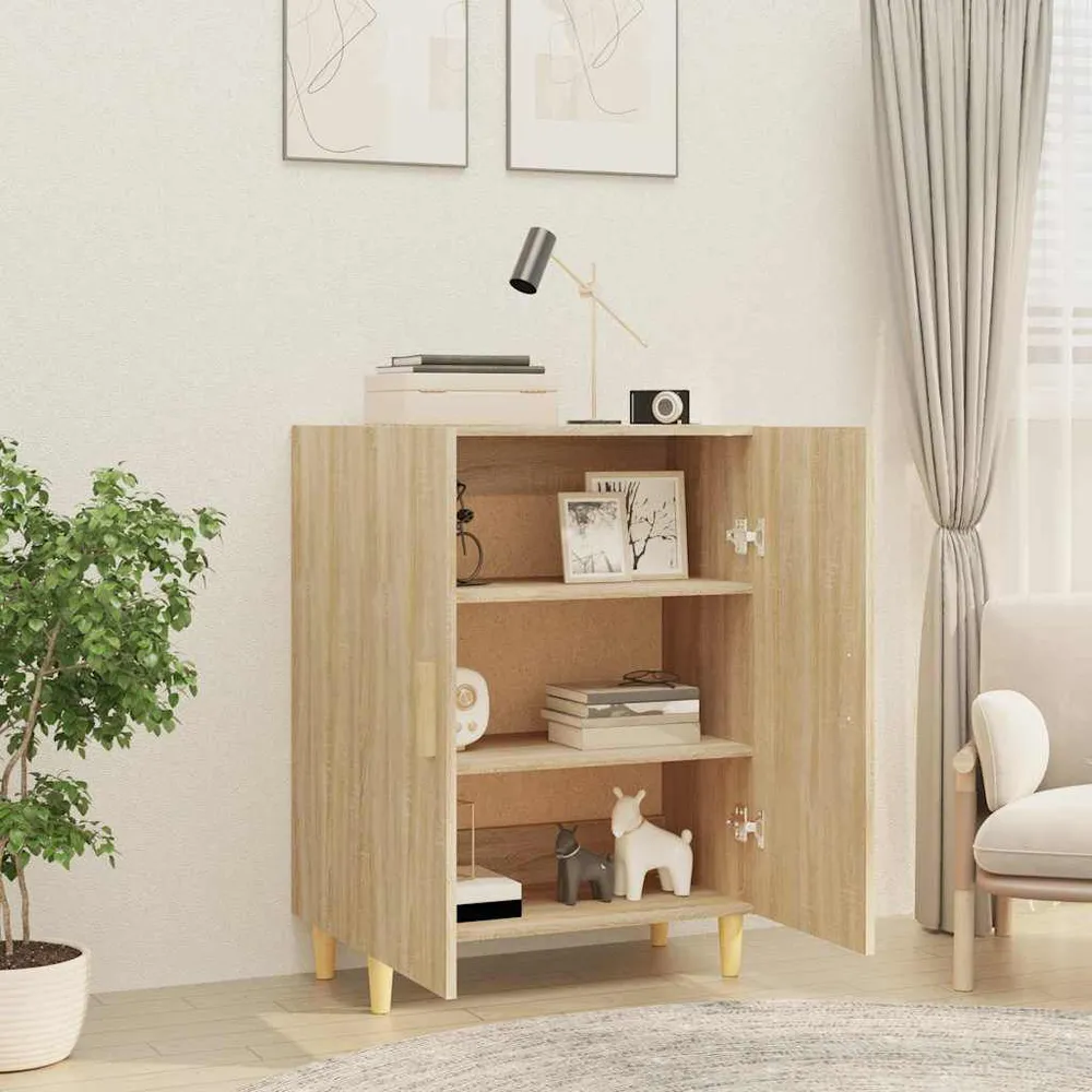 Credenza Rovere Sonoma 70x34x90 cm Legno Multistrato