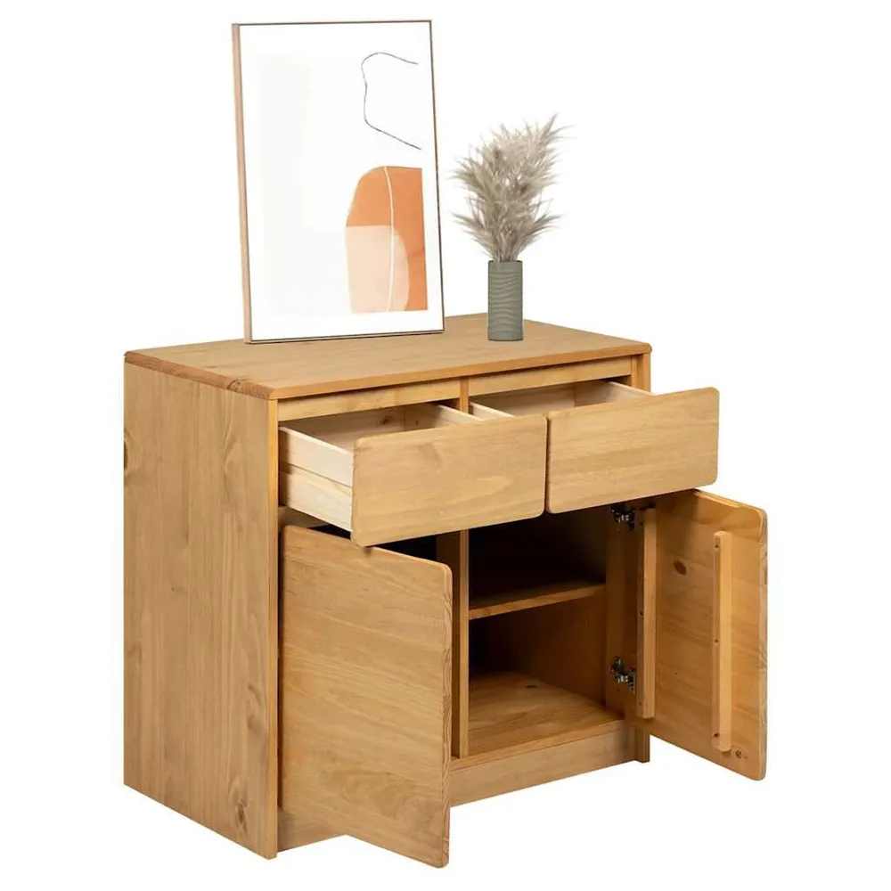 Credenza SAUDA 80x43x75,5 cm Legno Massello di Pino