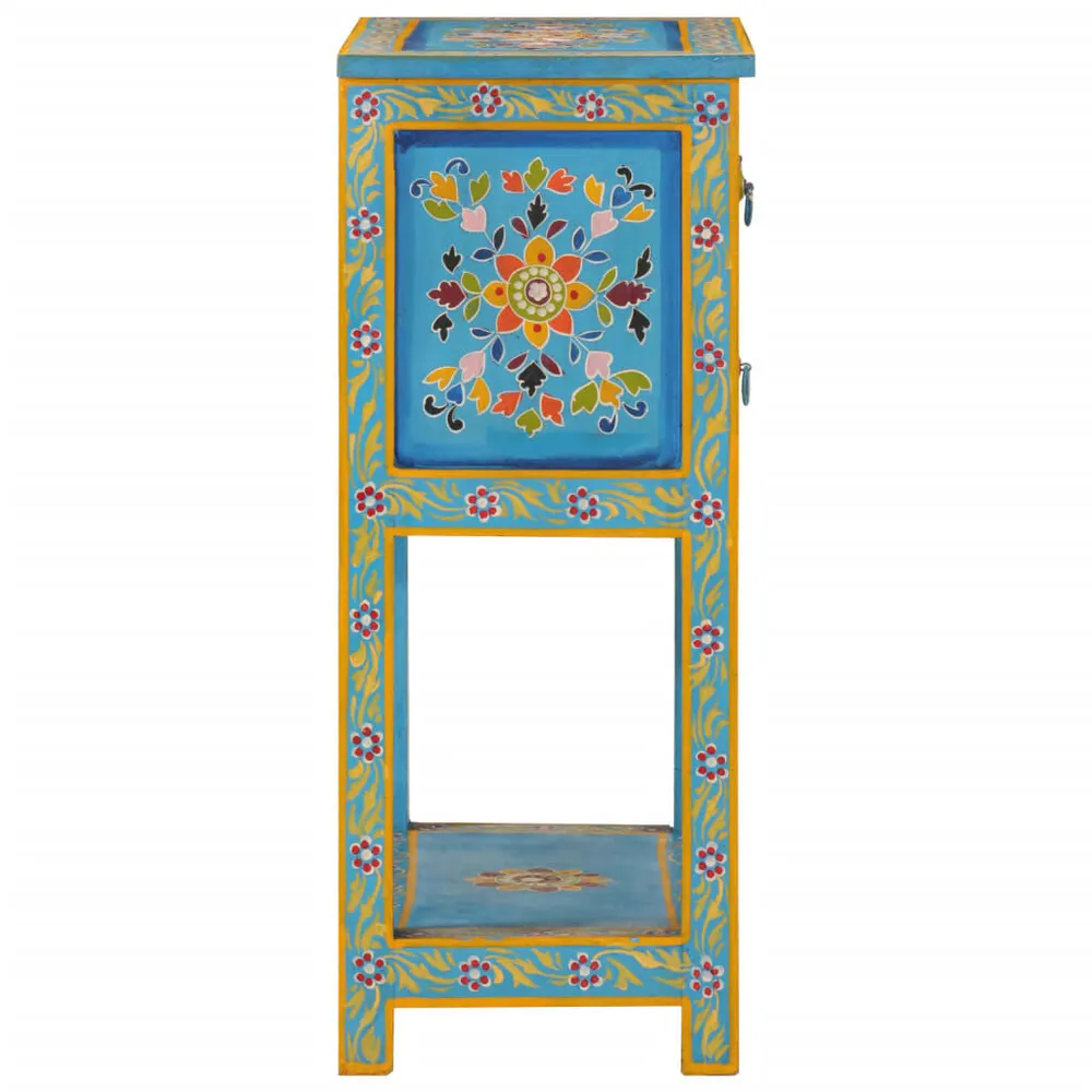 Credenza Turchese 55x30x76 cm Legno Massello di Mango - Consegna e Montaggio Inclusi