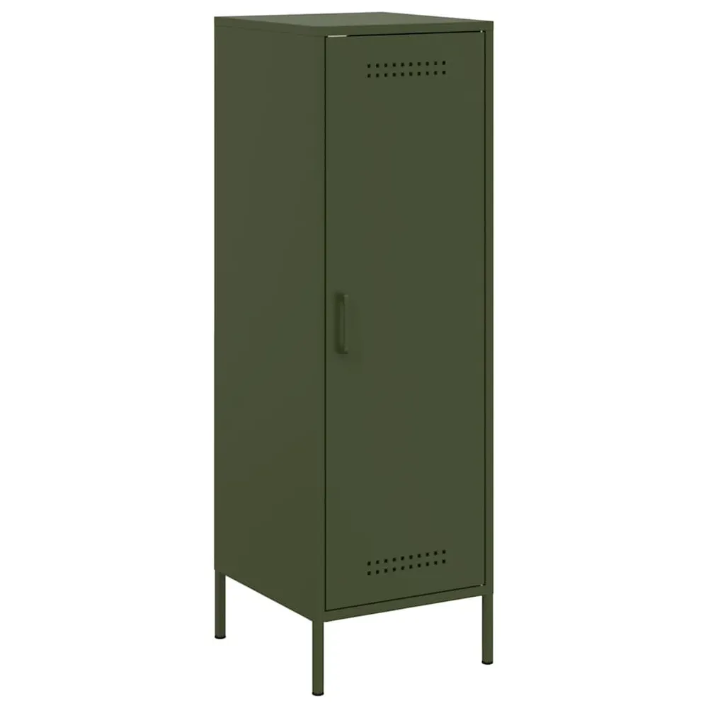 Credenza Verde Oliva 36x39x113 cm Acciaio