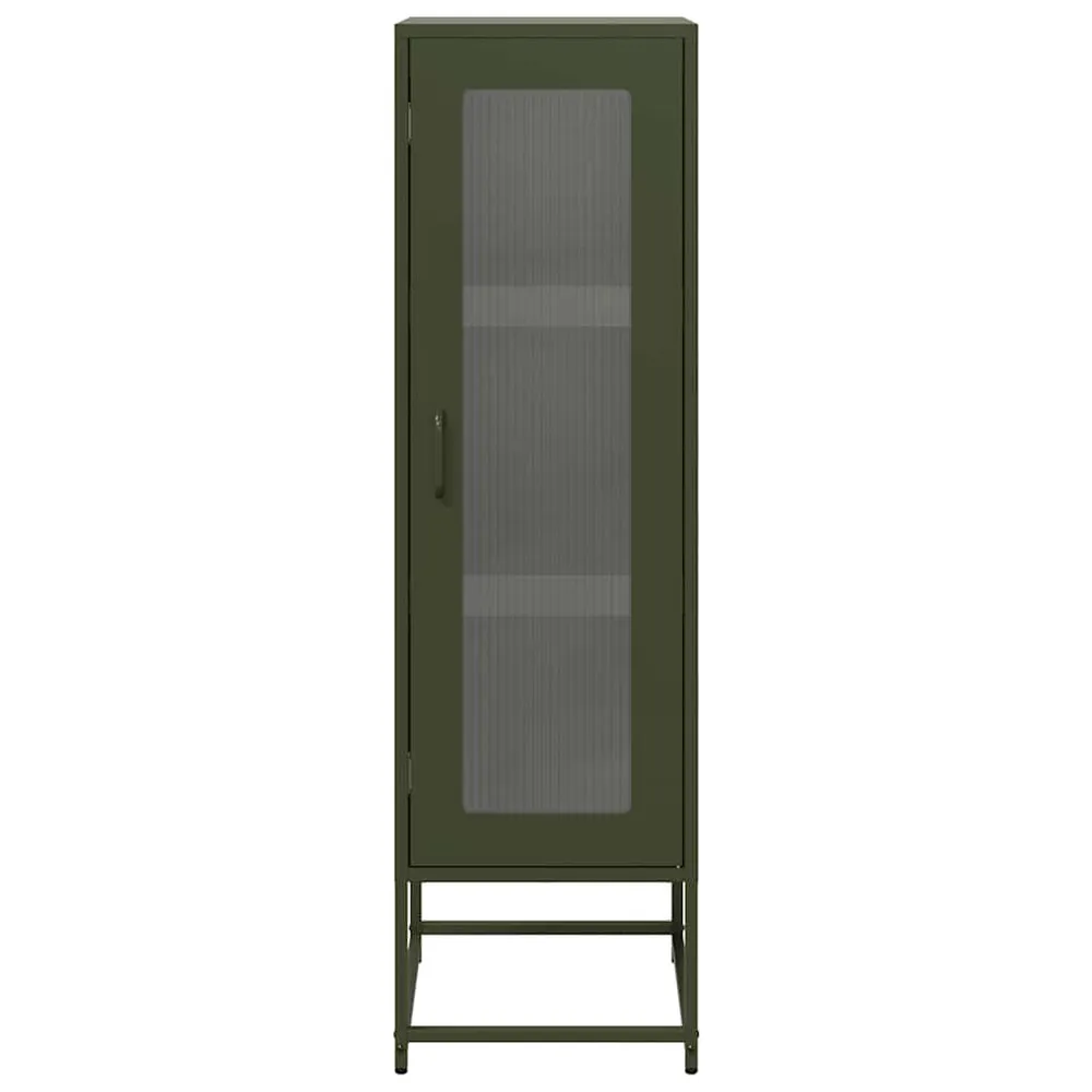 Credenza Verde Oliva 36x39x123 cm Acciaio Laminato Polare