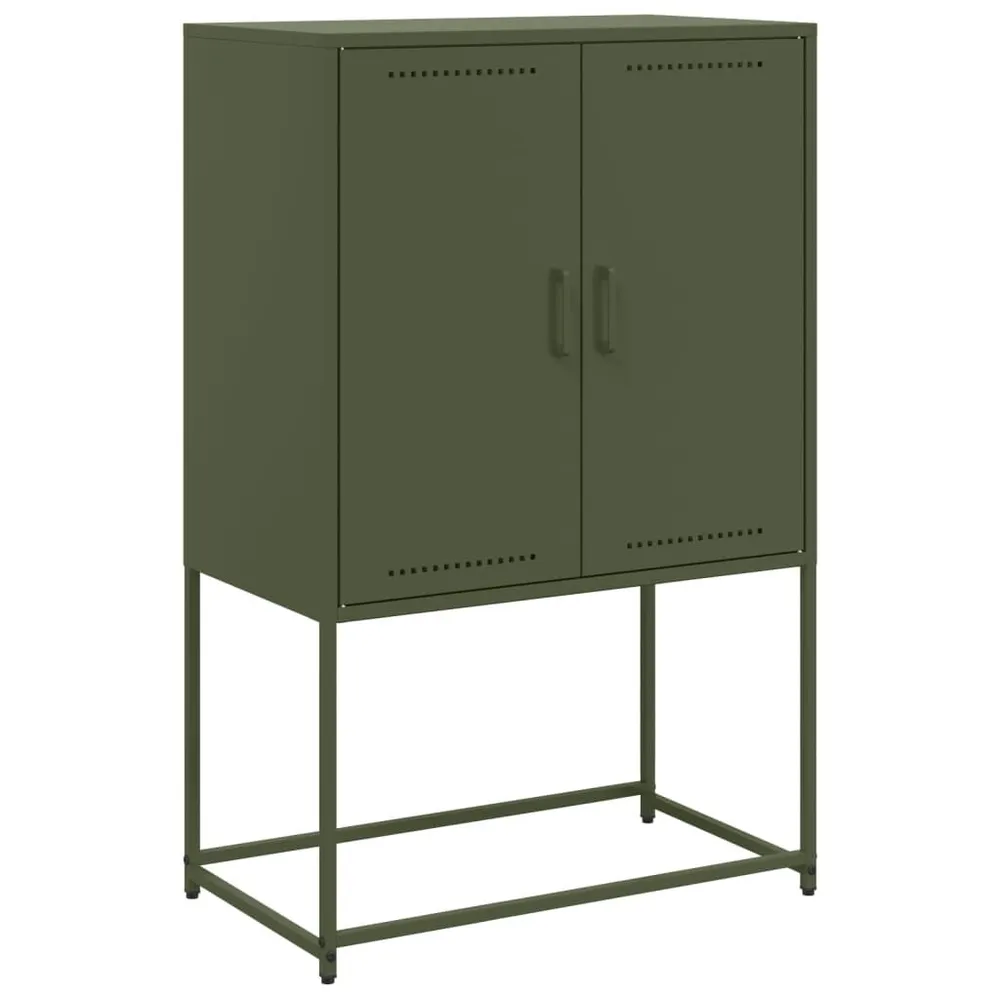 Credenza Verde Oliva 68,5x38,5x107 cm Acciaio