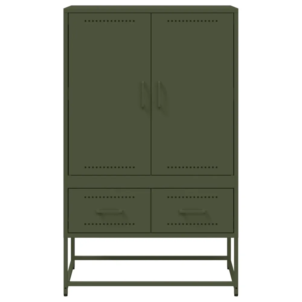 Credenza Verde Oliva 68x39x111,5 cm Acciaio
