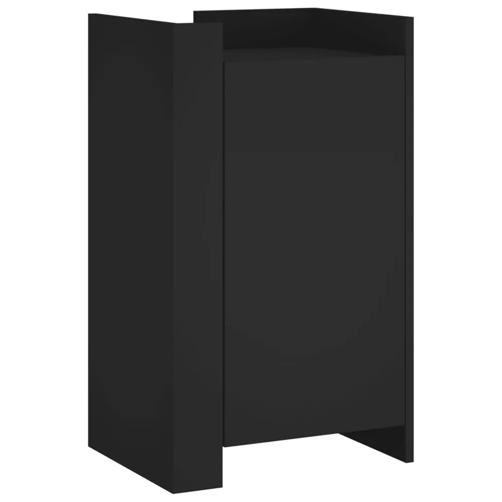 Credenza Vetrina Credenza Nera 45x35x75 cm Legno Multistrato