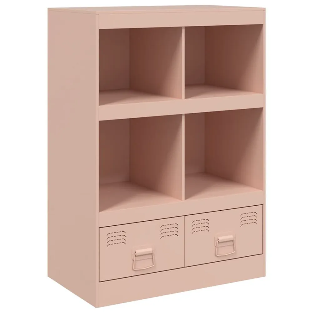 Credenza Vetrina Credenza Rosa 67x39x95 cm Acciaio