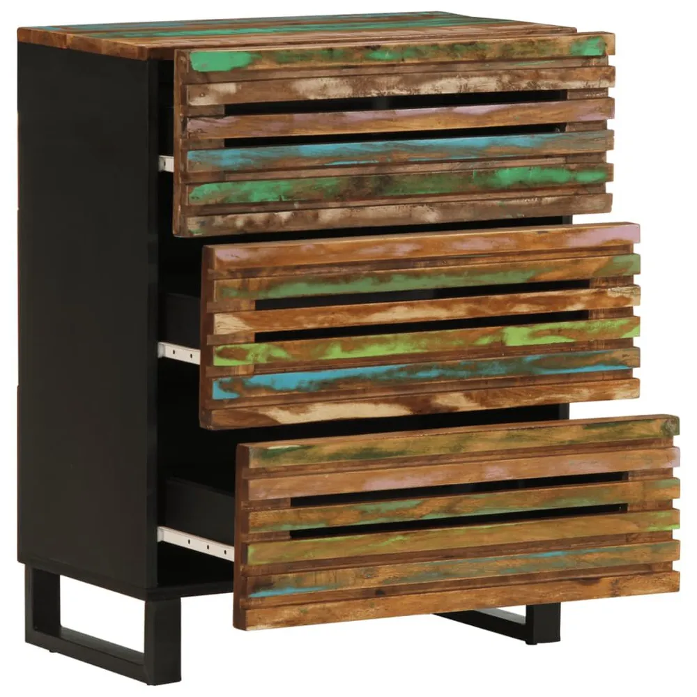 Credenze 2 pz 60x34x75 cm Legno Massello di Acacia