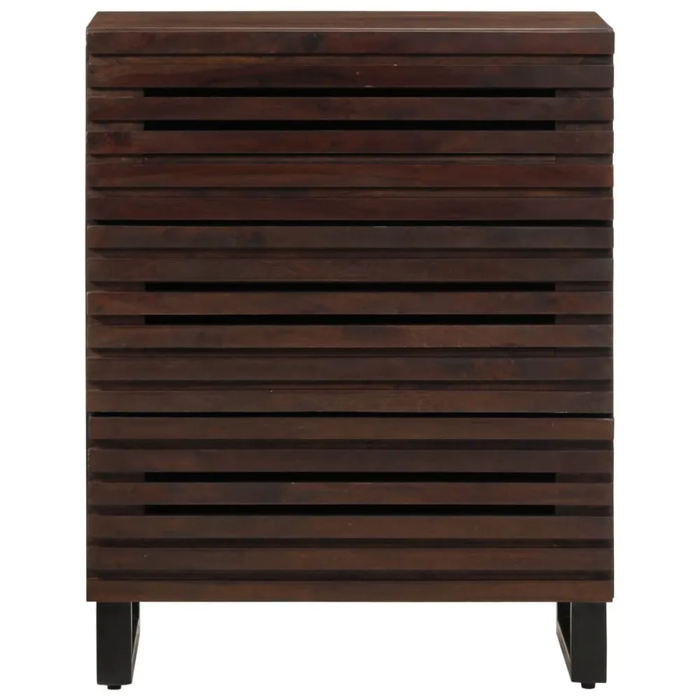 Credenze 2 pz 60x34x75 cm Legno Massello di Mango