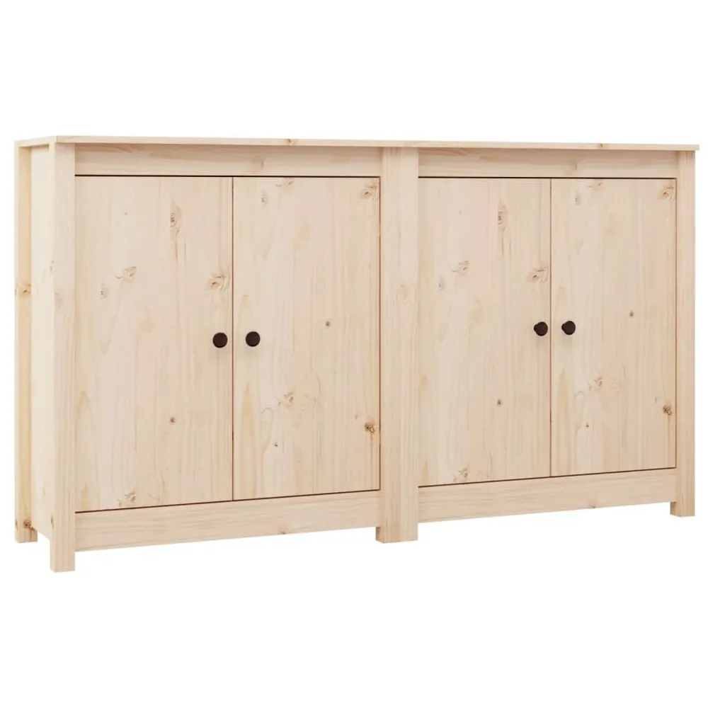 Credenze 2 pz 70x35x80 cm Legno Massello di Pino