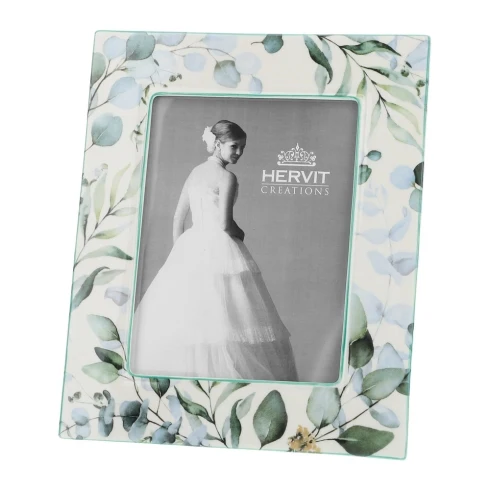 Hervit - Cornice Porcellana Botanic Verde - 22x27cm