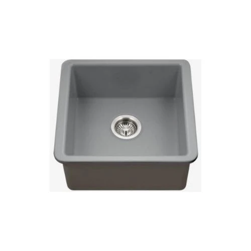 Houzer Platus Series 20" Fireclay Undermount Bar/Prep Sink, PTB-2020 GR - GRIGIO