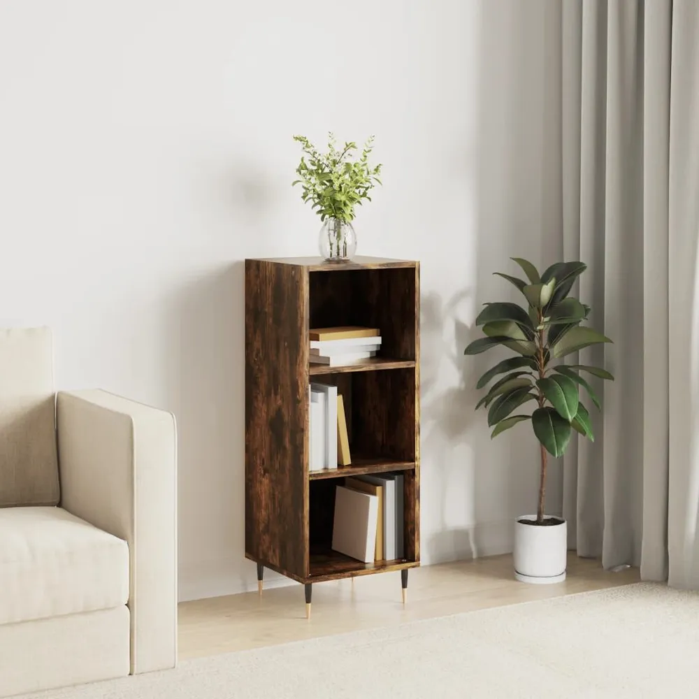 Isola Cucina Credenza Rovere Fumo 34,5x32,5x90 cm Legno Multistrato