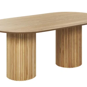 Oval Dining Table 180 x 100 cm Light Wood SHERIDAN