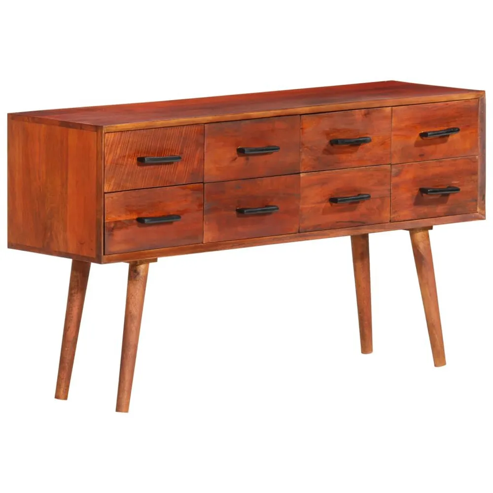 Panchetta con Contenitore Credenza 110x30x59 cm Legno Massello di Mango