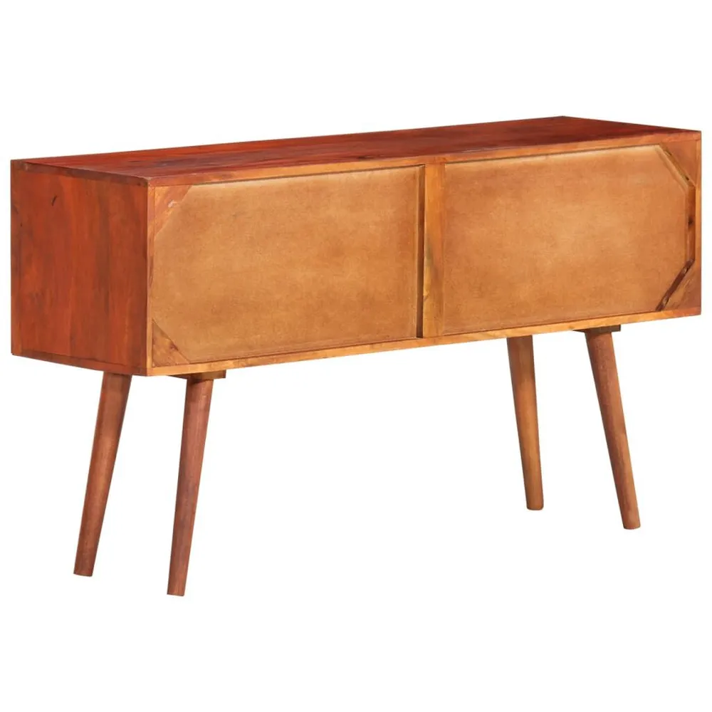 Panchetta con Contenitore Credenza 110x30x59 cm Legno Massello di Mango