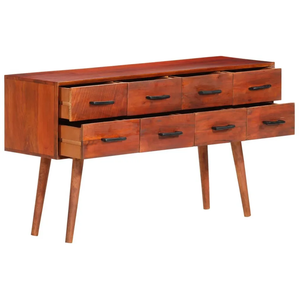 Panchetta con Contenitore Credenza 110x30x59 cm Legno Massello di Mango
