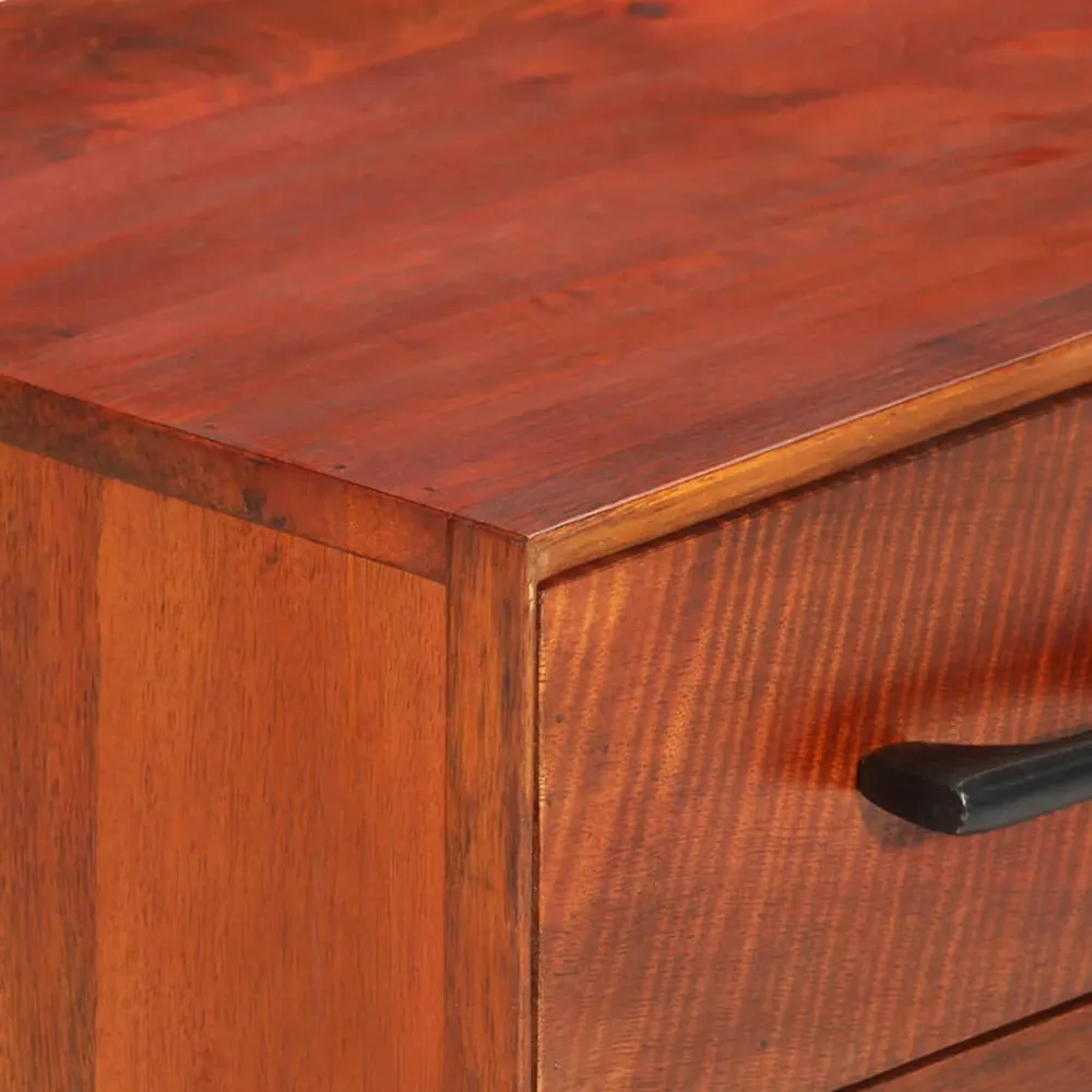 Panchetta con Contenitore Credenza 110x30x59 cm Legno Massello di Mango
