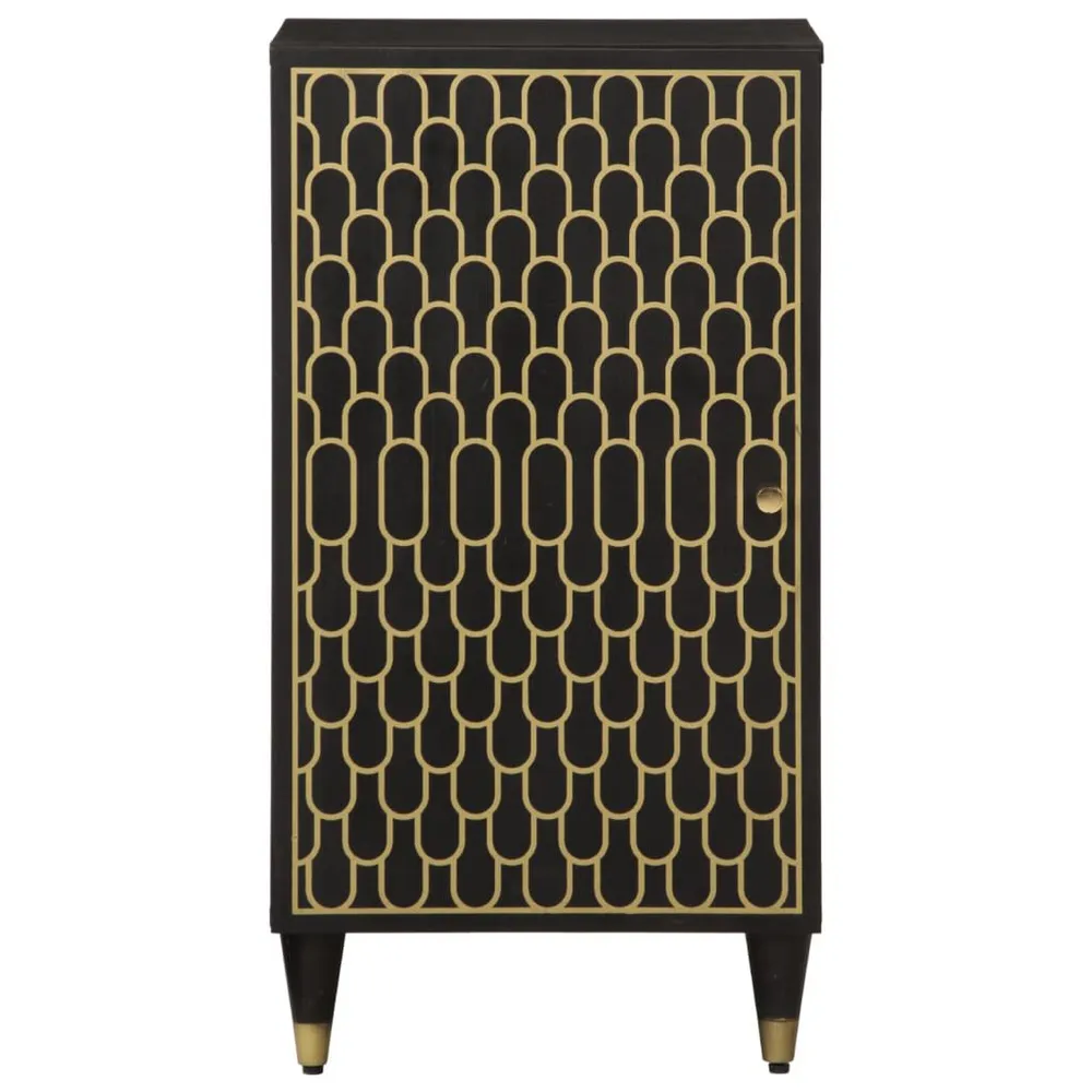 Panchetta con Contenitore Credenza 40x33x75 cm Legno Massello di Mango