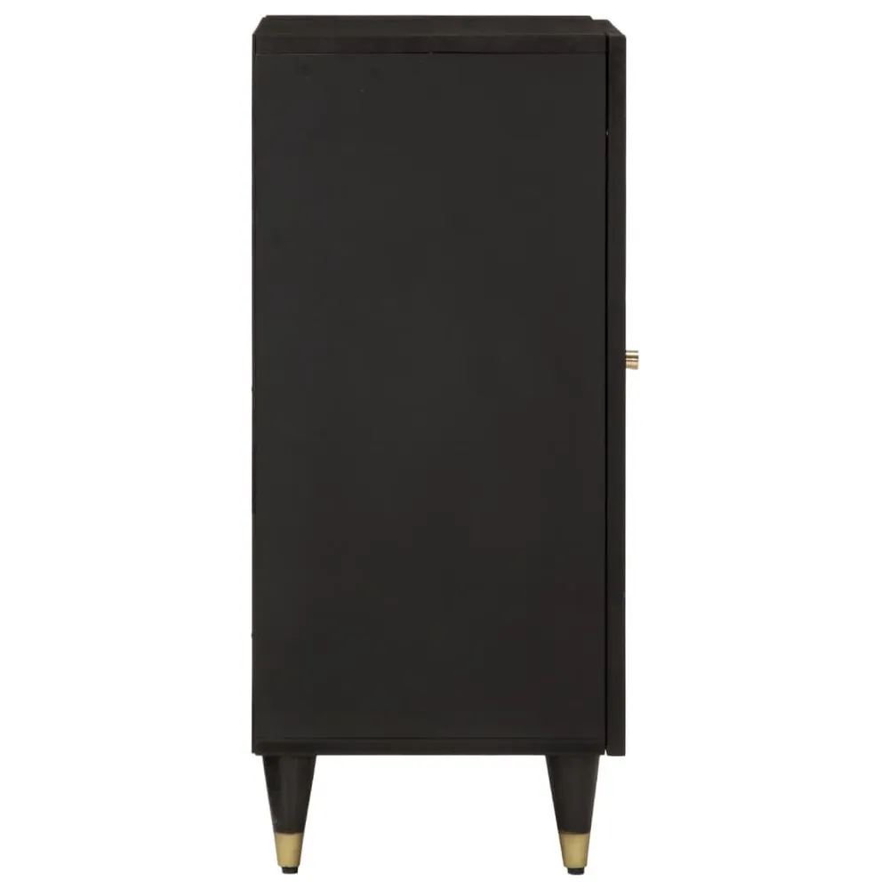 Panchetta con Contenitore Credenza 40x33x75 cm Legno Massello di Mango