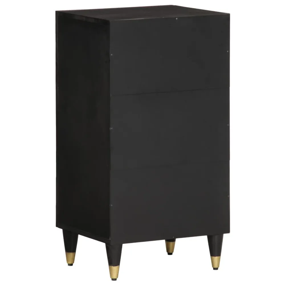Panchetta con Contenitore Credenza 40x33x75 cm Legno Massello di Mango