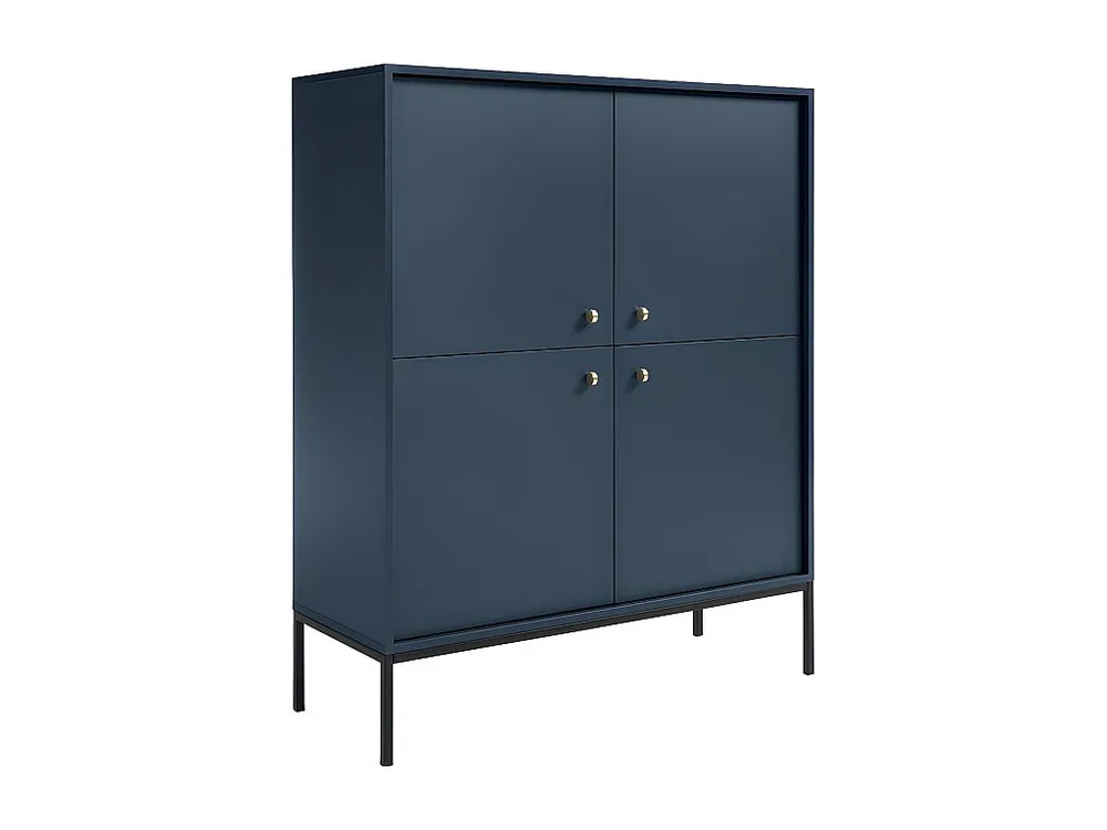 Panchetta con Contenitore Credenza alta Con 4 ante Blu BOGDAN