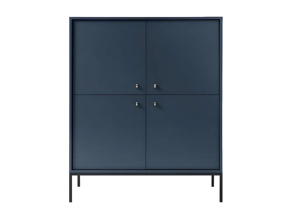Panchetta con Contenitore Credenza alta Con 4 ante Blu BOGDAN