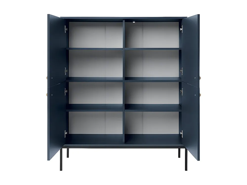 Panchetta con Contenitore Credenza alta Con 4 ante Blu BOGDAN