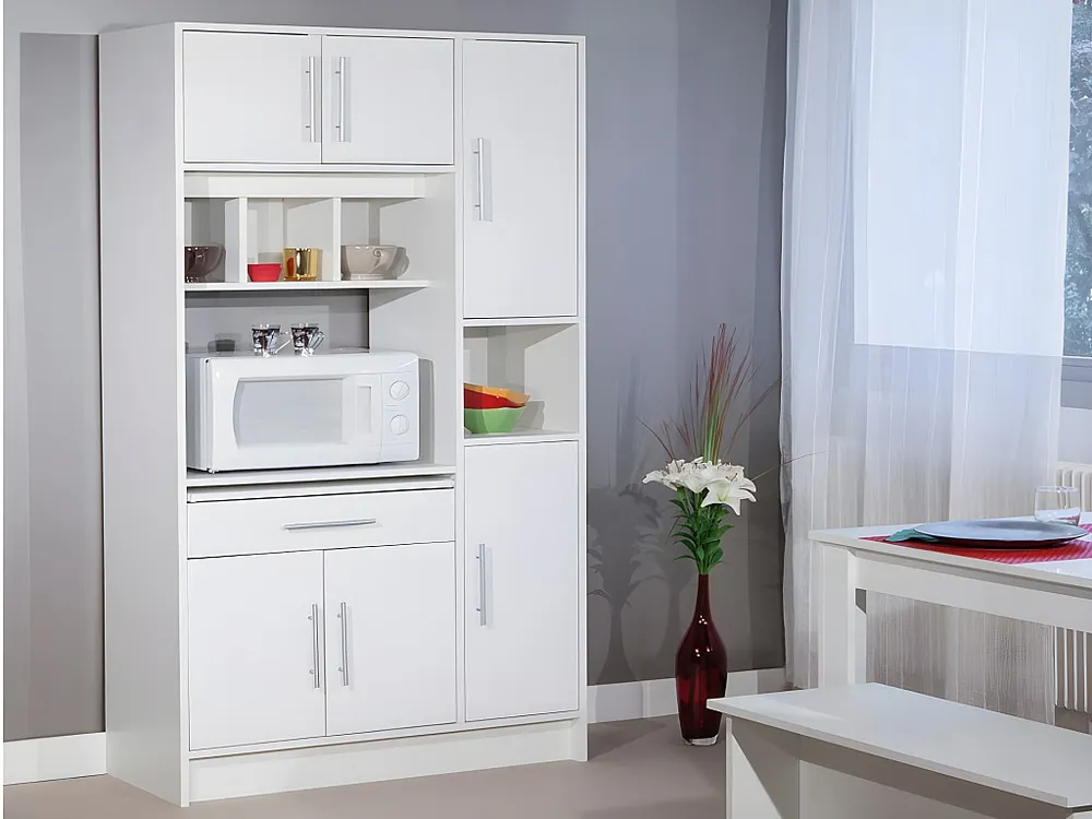Panchetta con Contenitore Credenza da cucina MADY - 5 ante e 1 cassetto - Bianco