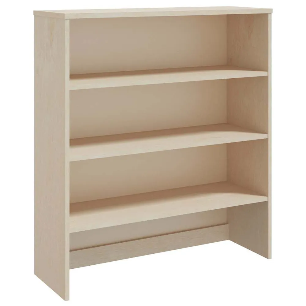 Panchetta con Contenitore Piano Credenza HAMAR ambra 90x35x100 cm Legno Massello di Pino