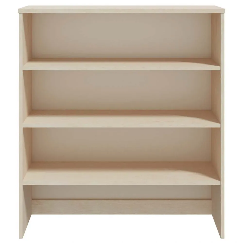 Panchetta con Contenitore Piano Credenza HAMAR ambra 90x35x100 cm Legno Massello di Pino