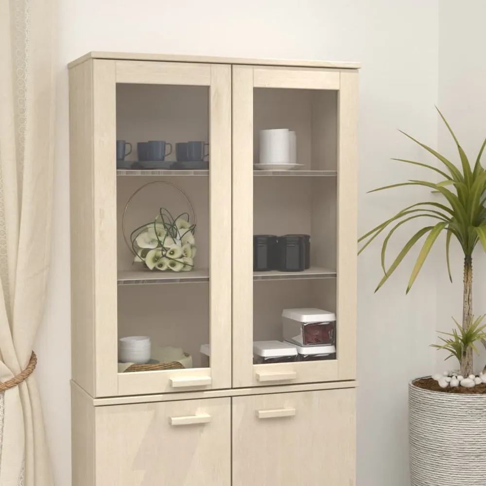 Piano Credenza HAMAR ambra 85x35x100 cm Legno Massello di Pino Antimacchia e Graffi