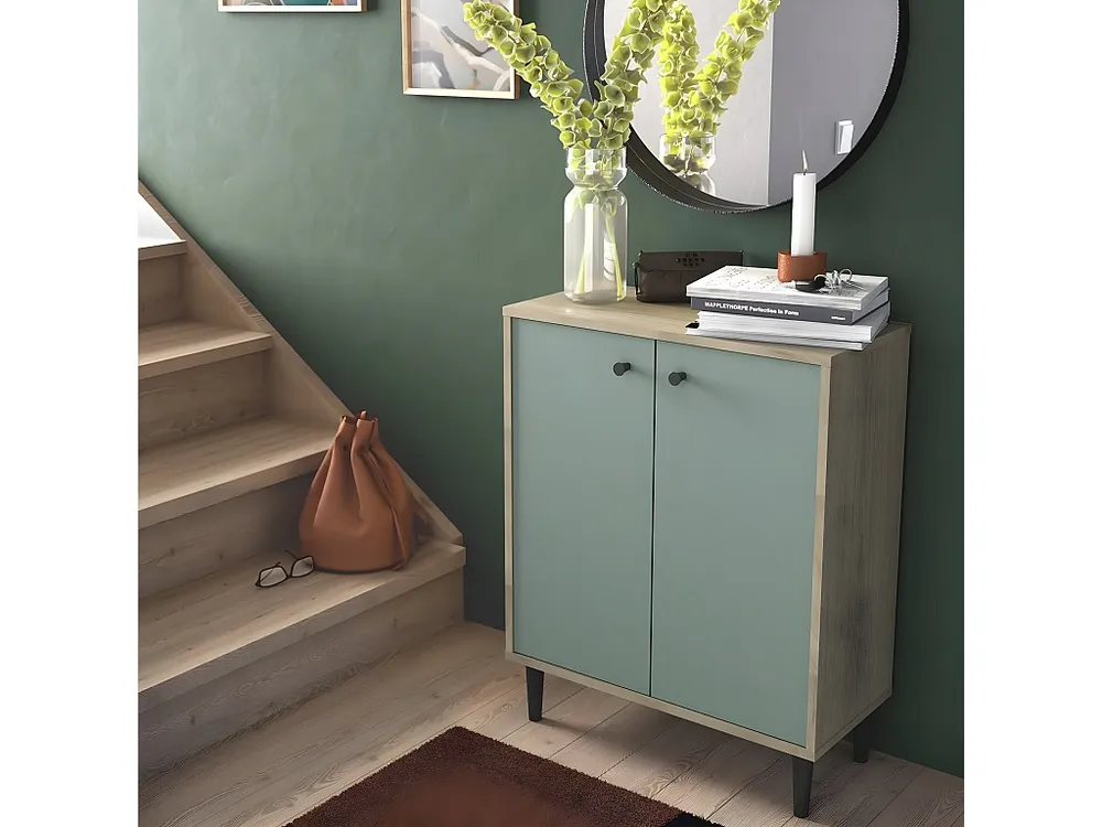 Piccola credenza 2 ante L 61 cm Facile Montaggio